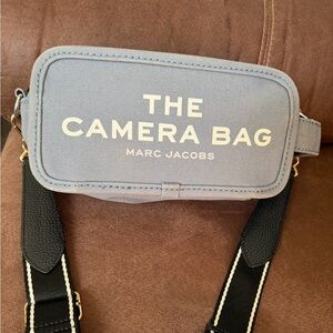 Marc Jacobs Light Blue Camera Belt Bag with Black Strap